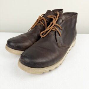 Sorel Kezar Chukka Ankle Boots Leather Brown Men's Size 11 *READ*